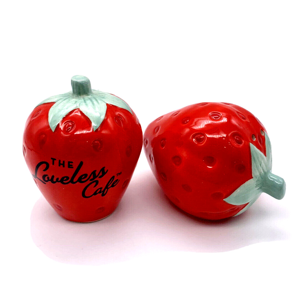 Ceramic Strawberry Salt Pepper Shakers Loveless Cafe Nashville southern kitchen